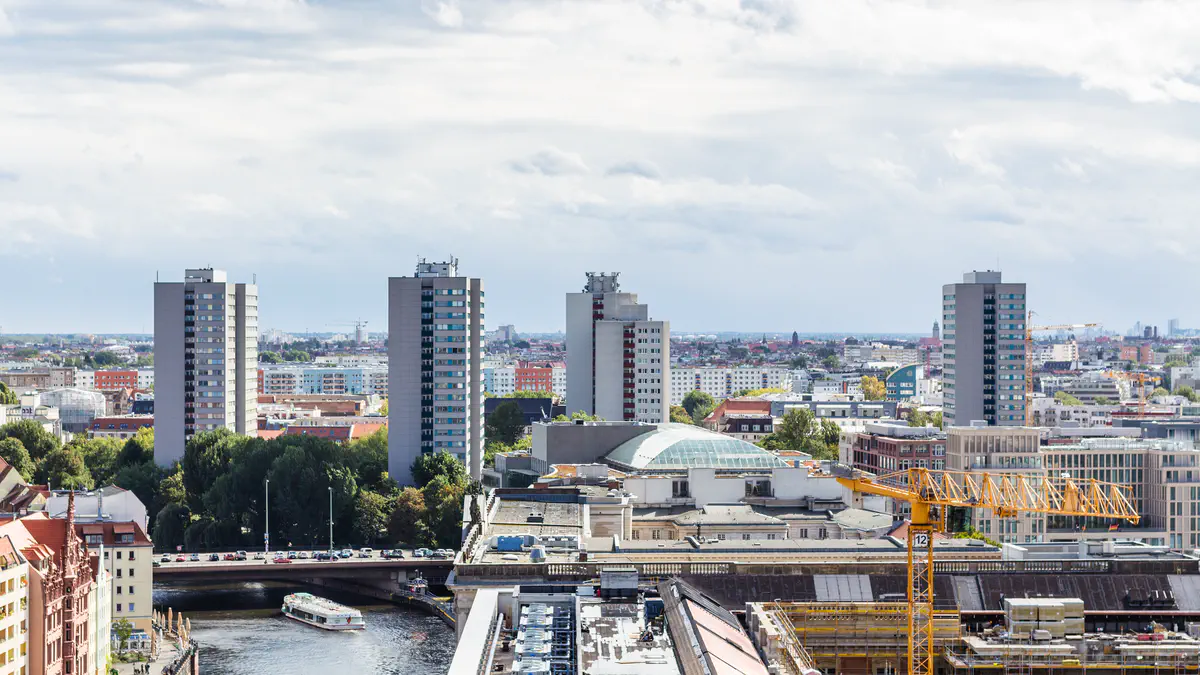 Berlin with grey sky